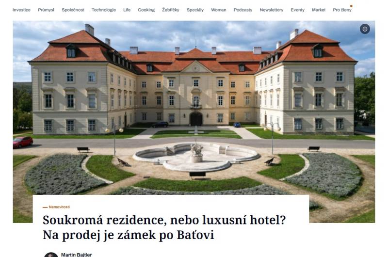 Forbes: Baťův zámek na prodej
